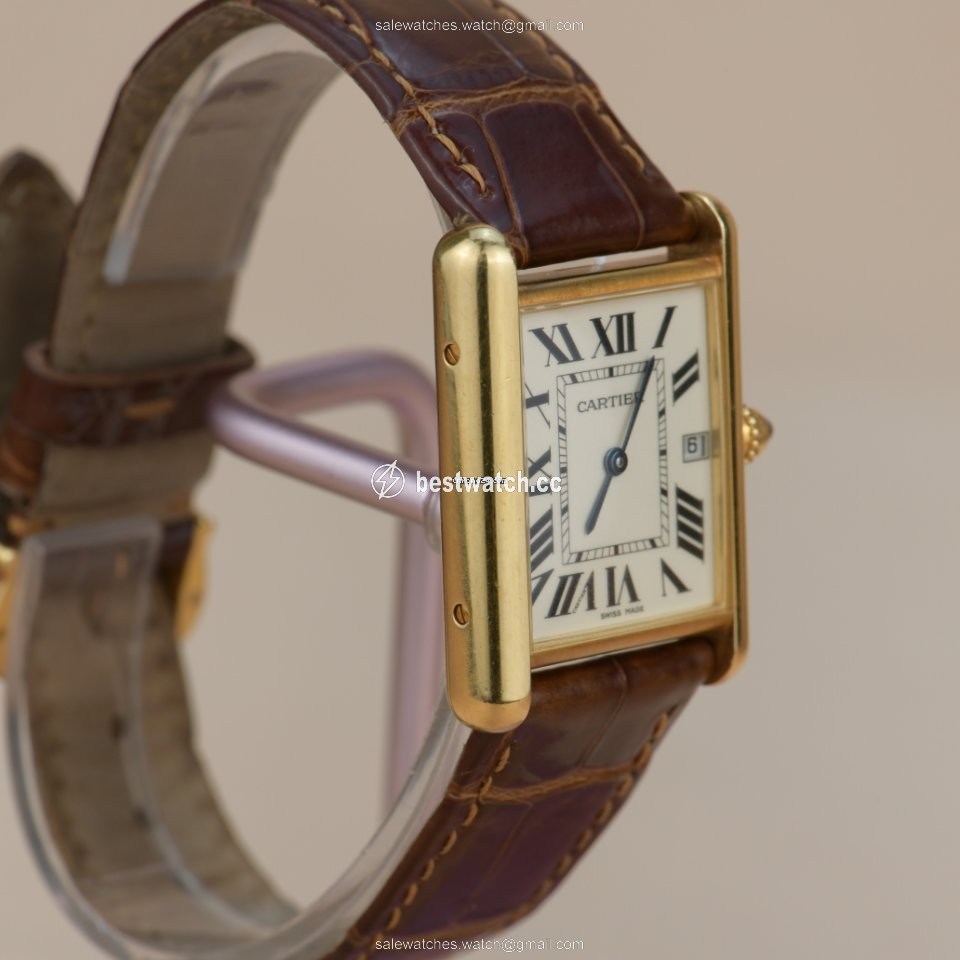 IMG_9086 Cartier Tank Louis Cartier Mens watch Unisex Quartz Yellow gold W1529756 3