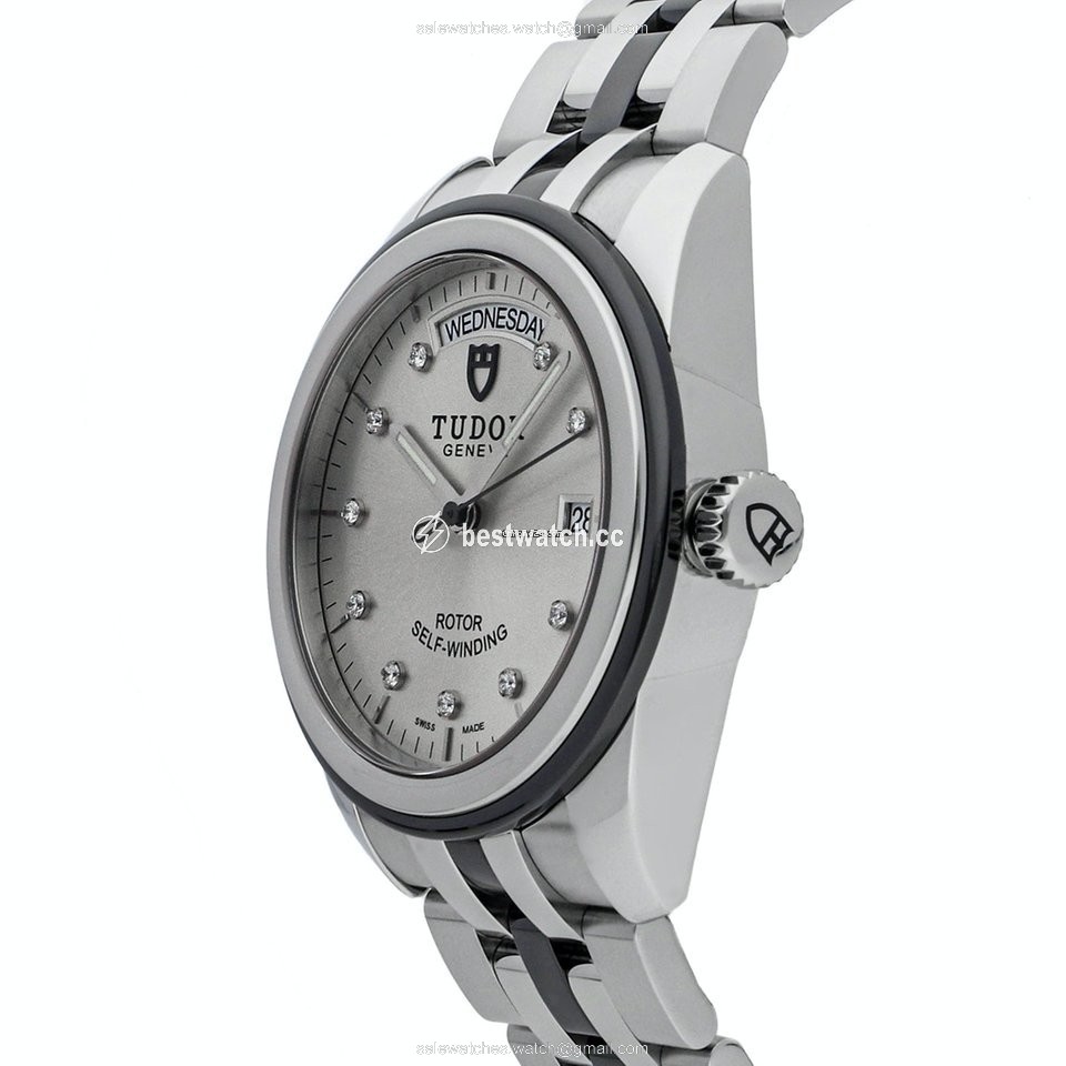 IMG_9086 Tudor Glamour Date-Day Mens watch Unisex Automatic Steel 56010N SLV DI BRC 3