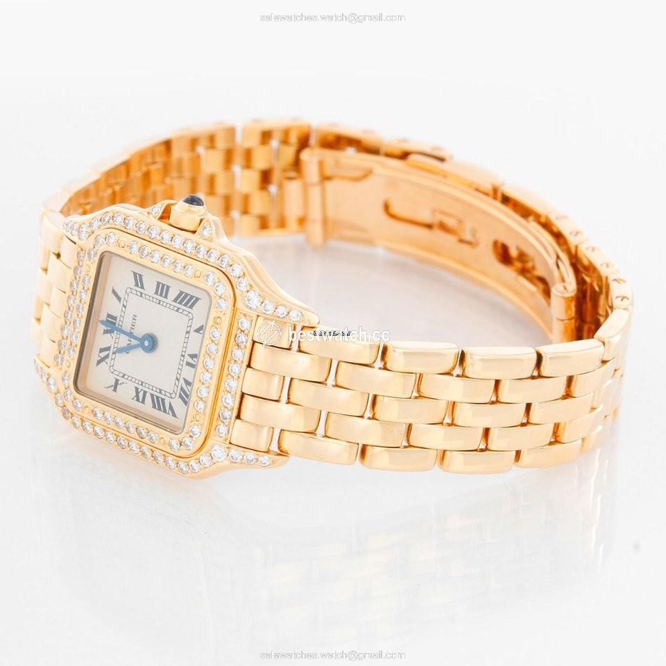 IMG_9086 Cartier Panthere Womens watch Quartz Yellow gold WF3070B9 3