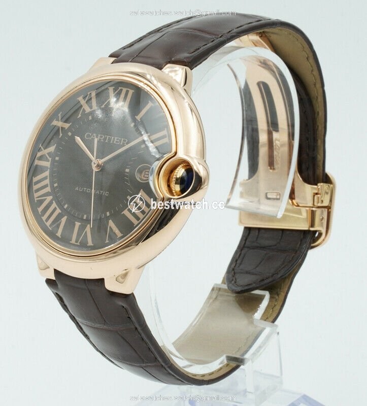 IMG_9086 Cartier Ballon Bleu 42mm Mens watch Unisex Automatic Rose gold W6920037 3