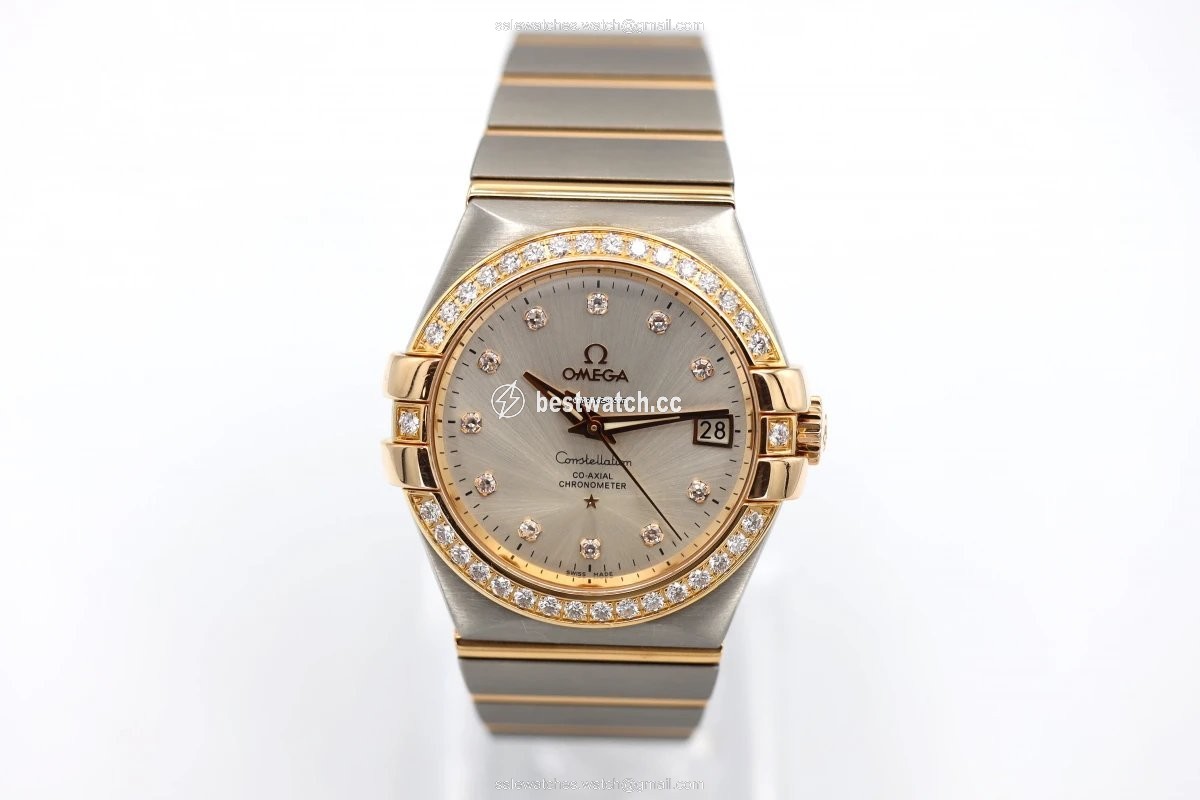 Omega Constellation Ladies Mens watch Unisex Automatic Gold Steel 123.25.35.20.52.001 3
