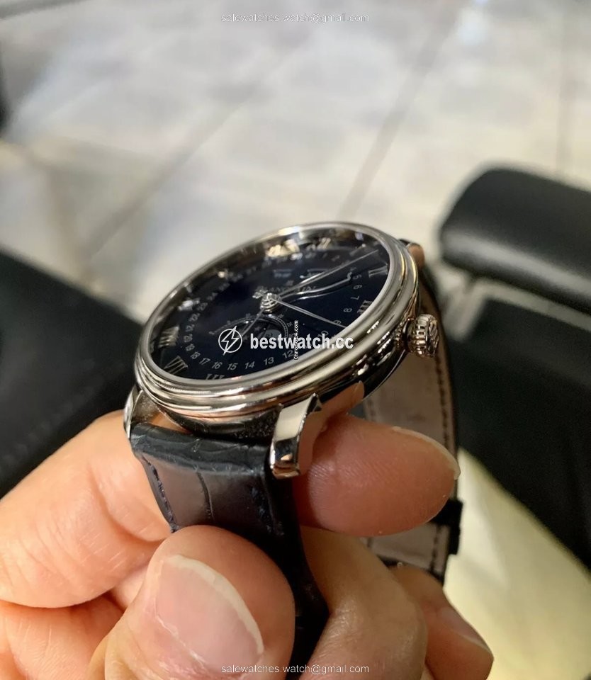 IMG_9086 Blancpain Villeret Quantieme Complet Mens watch Unisex Automatic White gold 6654-1529-55b 3