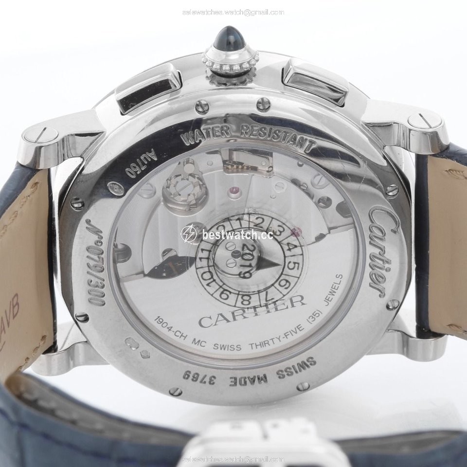 IMG_9086 Cartier Rotonde de Cartier Mens watch Unisex White gold 3769 3