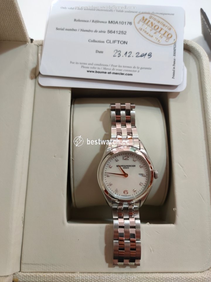 IMG_9086 Baume & Mercier Clifton Womens watch Quartz Steel M0A10176 3