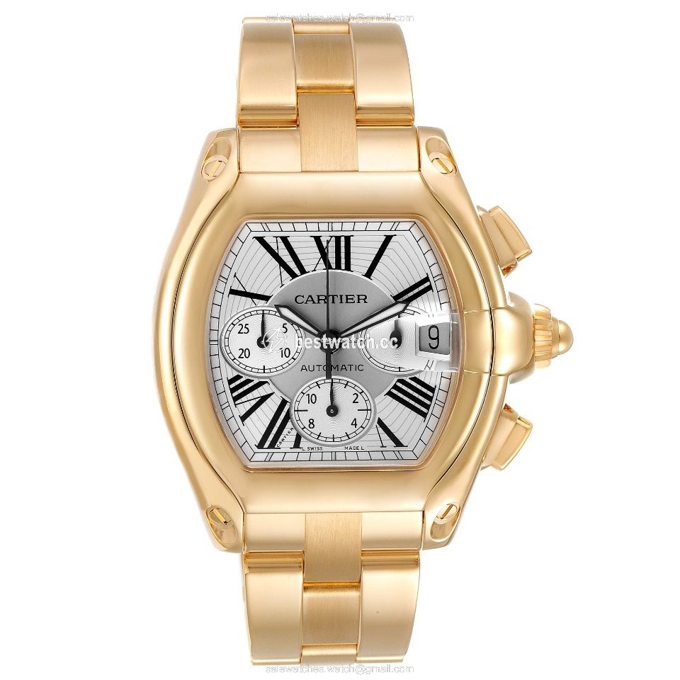 IMG_9086 Cartier Roadster Mens watch Unisex Automatic Yellow gold W62021Y2 3