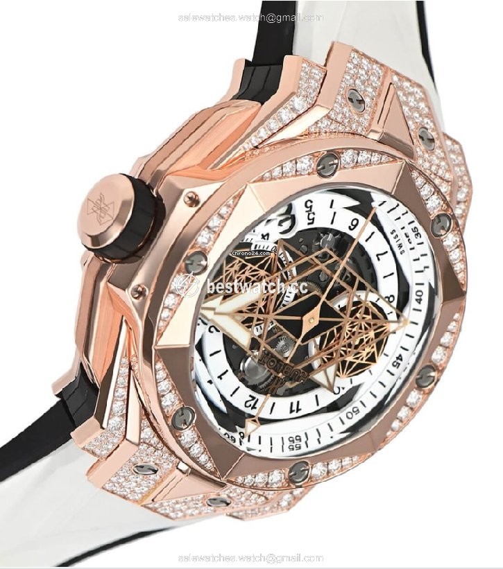 IMG_9086 Hublot Big Bang Sang Bleu Mens watch Unisex Automatic Rose gold 418.OX.2001.RX.1604.MXM20 3