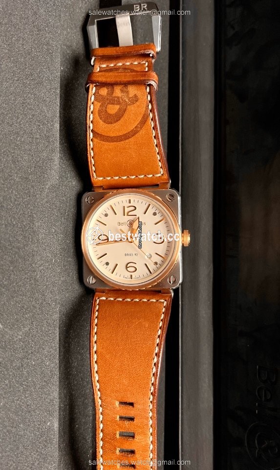 IMG_9086 Bell & Ross BR 03-92 Steel Mens watch Unisex Automatic Gold Steel BR0392-ST-PG SCA 3
