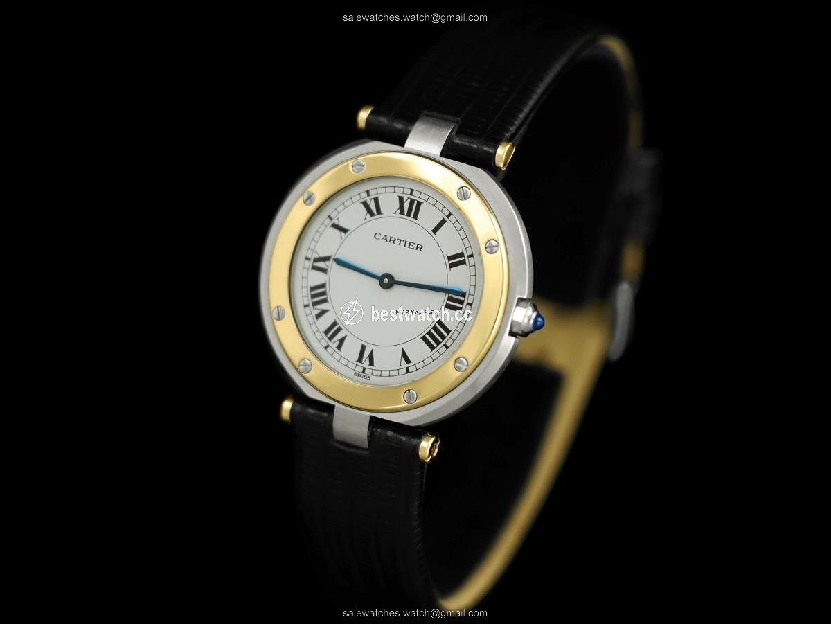 Cartier Santos Mens watch Unisex Quartz Gold Steel 8499ST 3