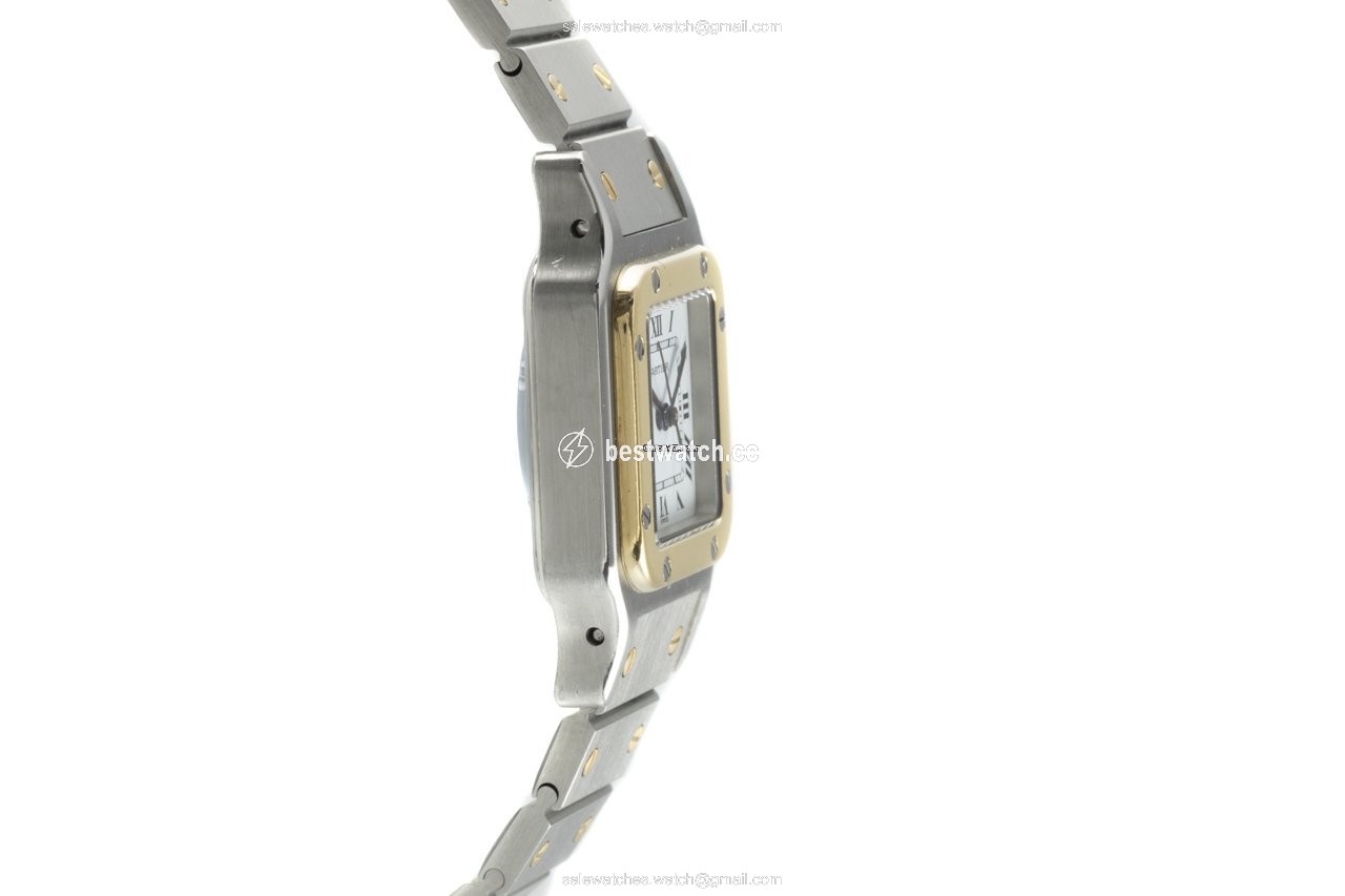 IMG_9086 Cartier Santos Womens watch Automatic Gold Steel 0902 3