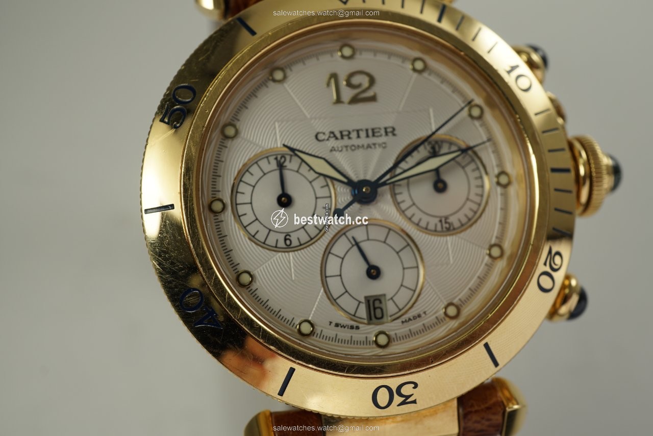 IMG_9086 Cartier Pasha Mens watch Unisex Automatic Yellow gold 2111 3