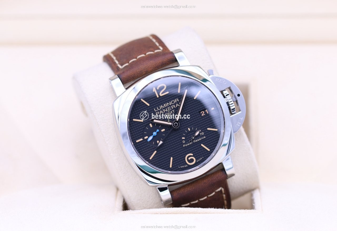 IMG_9086 Panerai Luminor 1950 3 Days GMT Power Reserve Automatic Mens watch Unisex Automatic Steel PAM 01537 3