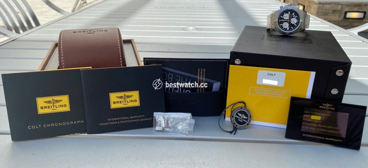 IMG_9086 Breitling Colt Chronograph Mens watch Unisex Quartz Steel A7338811 BD43 3