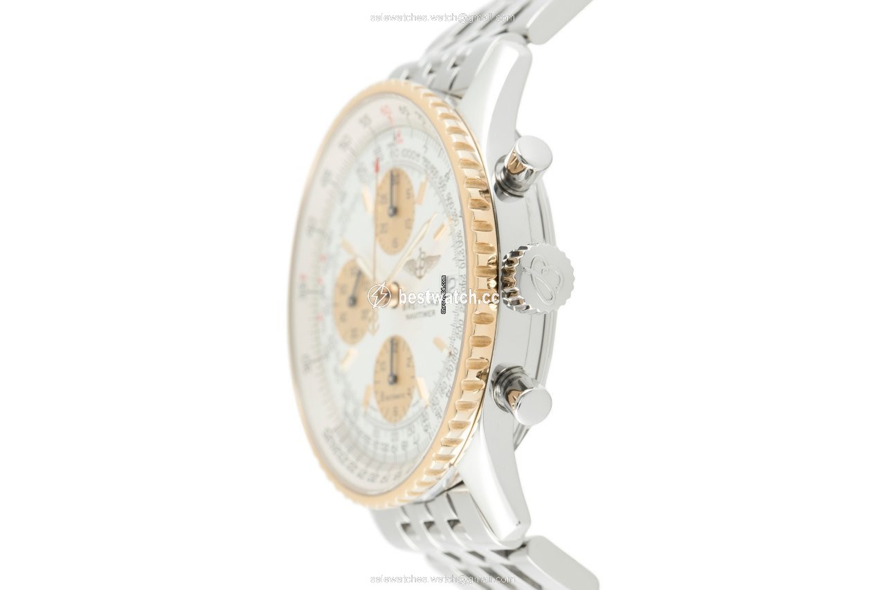 IMG_9086 Breitling Old Navitimer Mens watch Unisex Automatic Gold Steel D13322 3