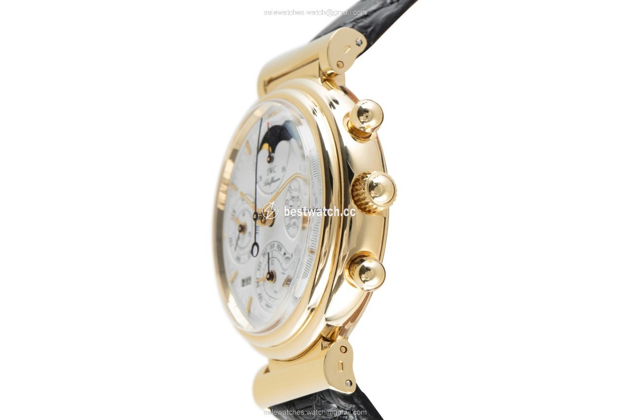 IMG_9086 IWC Da Vinci Perpetual Calendar Mens watch Unisex Automatic Yellow gold 3750 3
