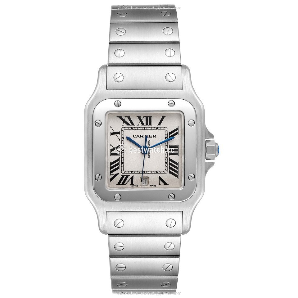 IMG_9086 Cartier Santos Galbee Mens watch Unisex Quartz Steel W20060D6 3