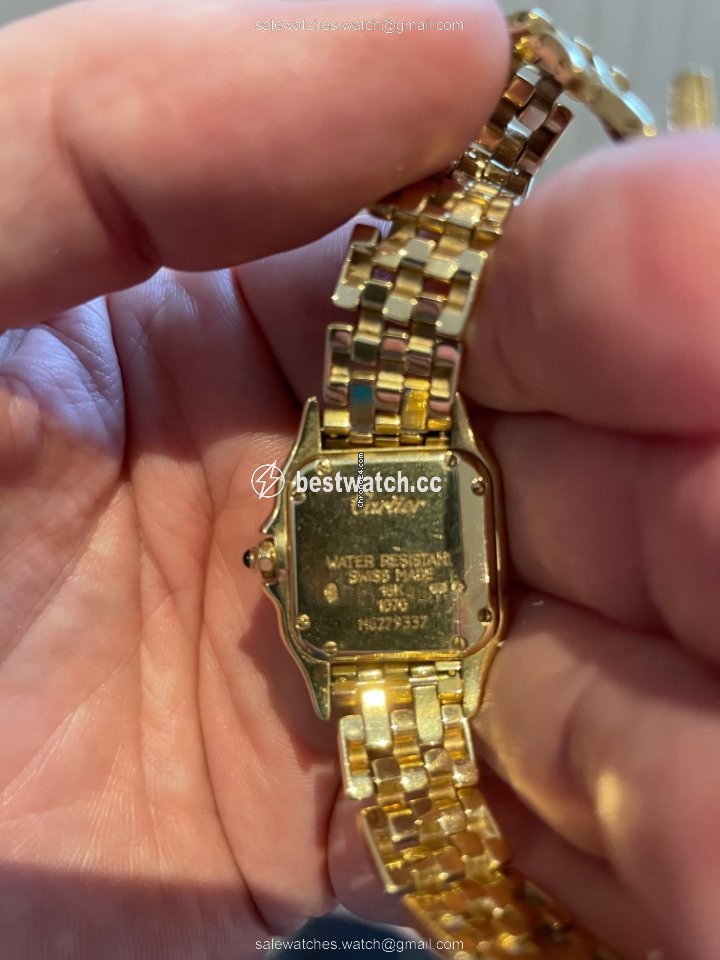 IMG_9086 Cartier Panthere Womens watch Quartz Yellow gold 1070 3