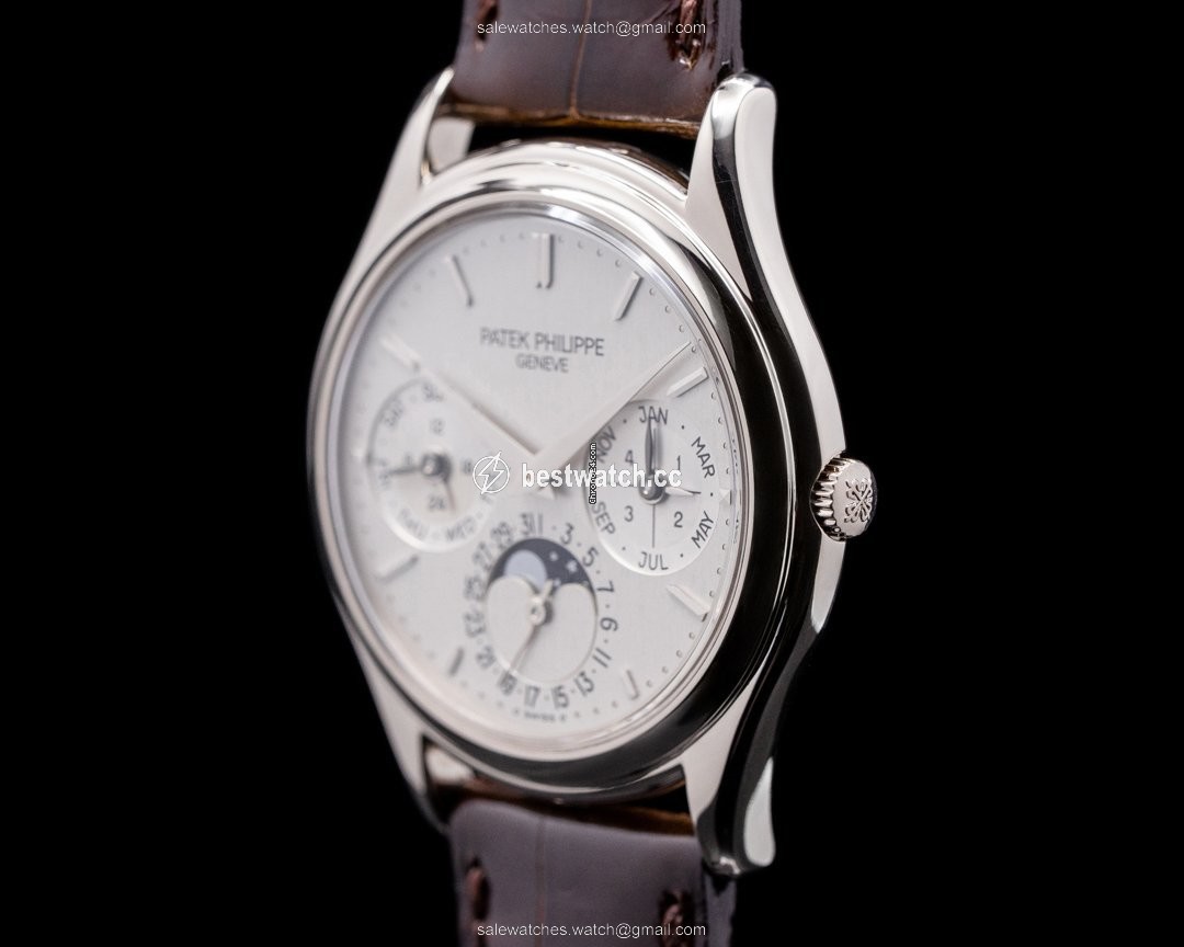 IMG_9086 Patek Philippe Perpetual Calendar Mens watch Unisex Automatic White gold 3940G 3