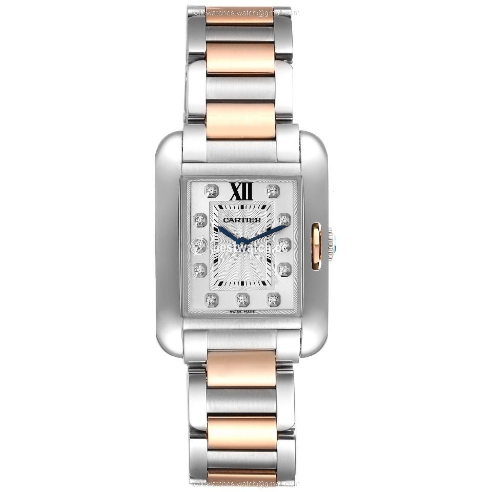 IMG_9086 Cartier Tank Anglaise Womens watch Quartz Gold Steel WT100024 3