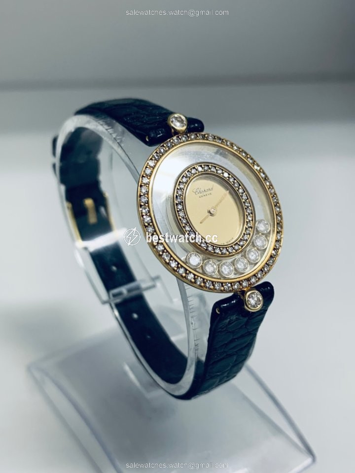 IMG_9086 Chopard Happy Diamonds Womens watch Quartz Yellow gold 204292 3