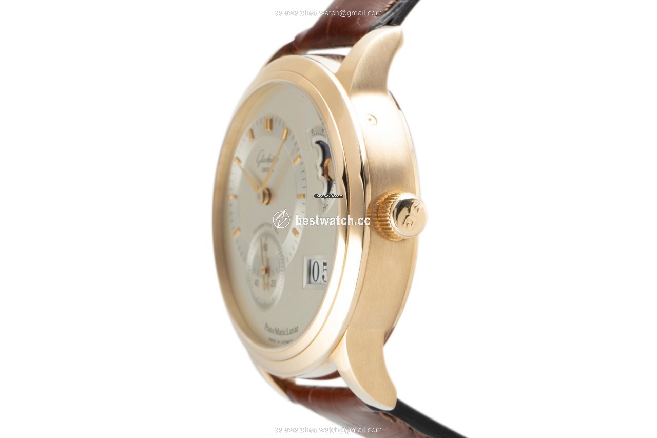 IMG_9086 Glashutte Original PanoMaticLunar Mens watch Unisex Automatic Yellow gold 90-02-01-01-04 3