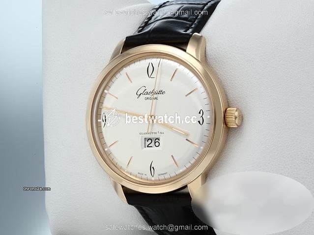 IMG_9086 Glashutte Original Sixties Panorama Date Mens watch Unisex Automatic Rose gold 2-39-47-01-01-04 3