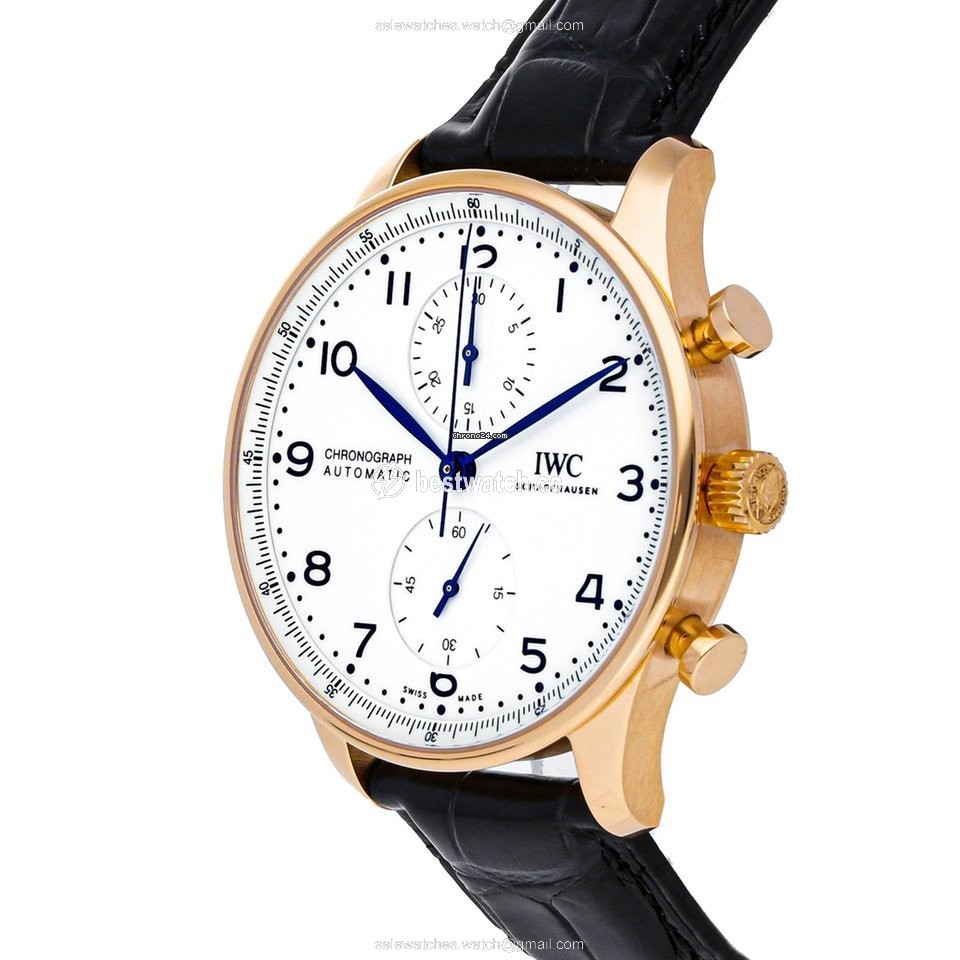 IMG_9086 IWC Portuguese Chronograph Mens watch Unisex Automatic Rose gold IW3716-03 3
