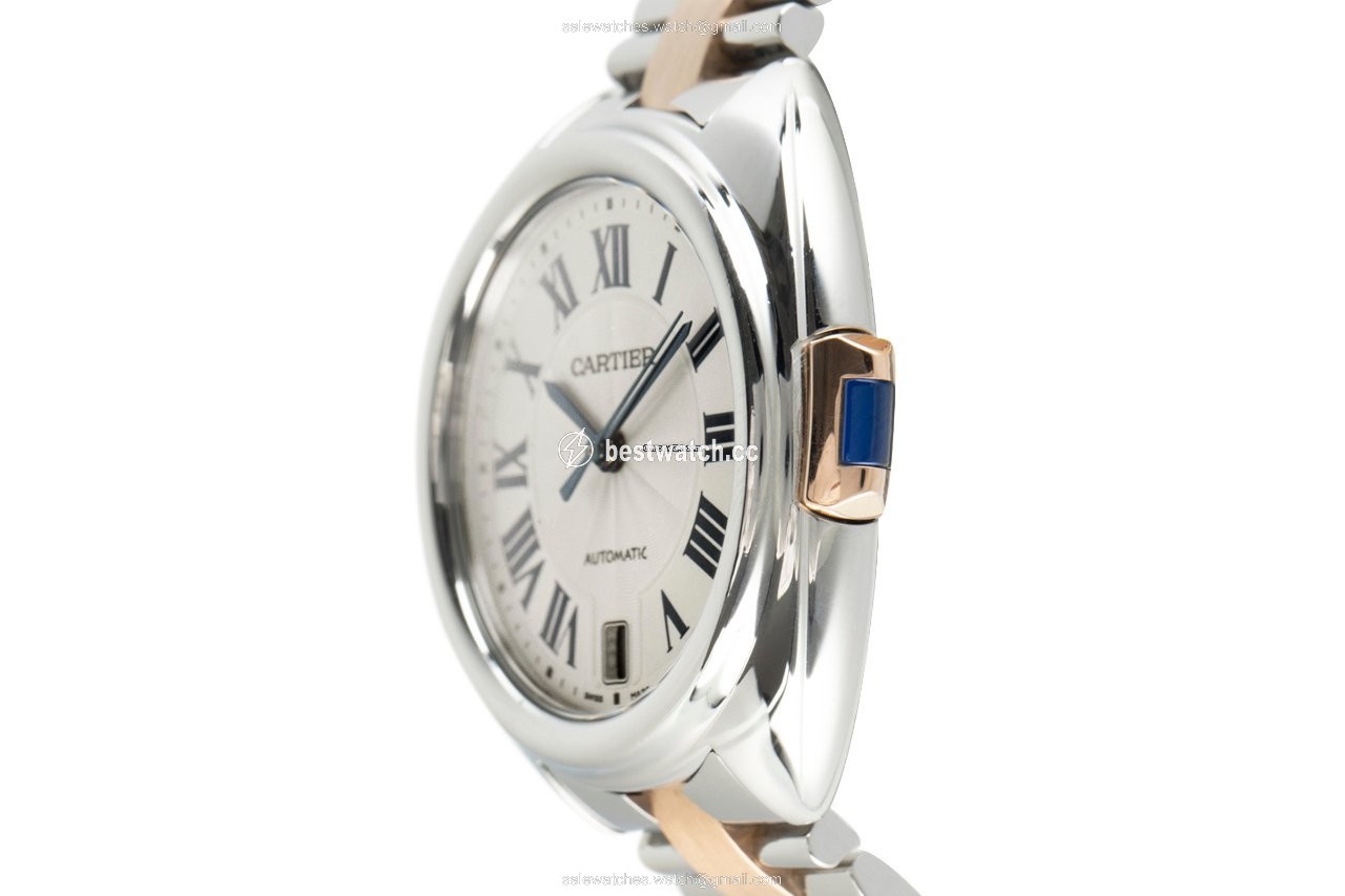 IMG_9086 Cartier Cle de Cartier Mens watch Unisex Automatic Gold Steel W2CL0003 3