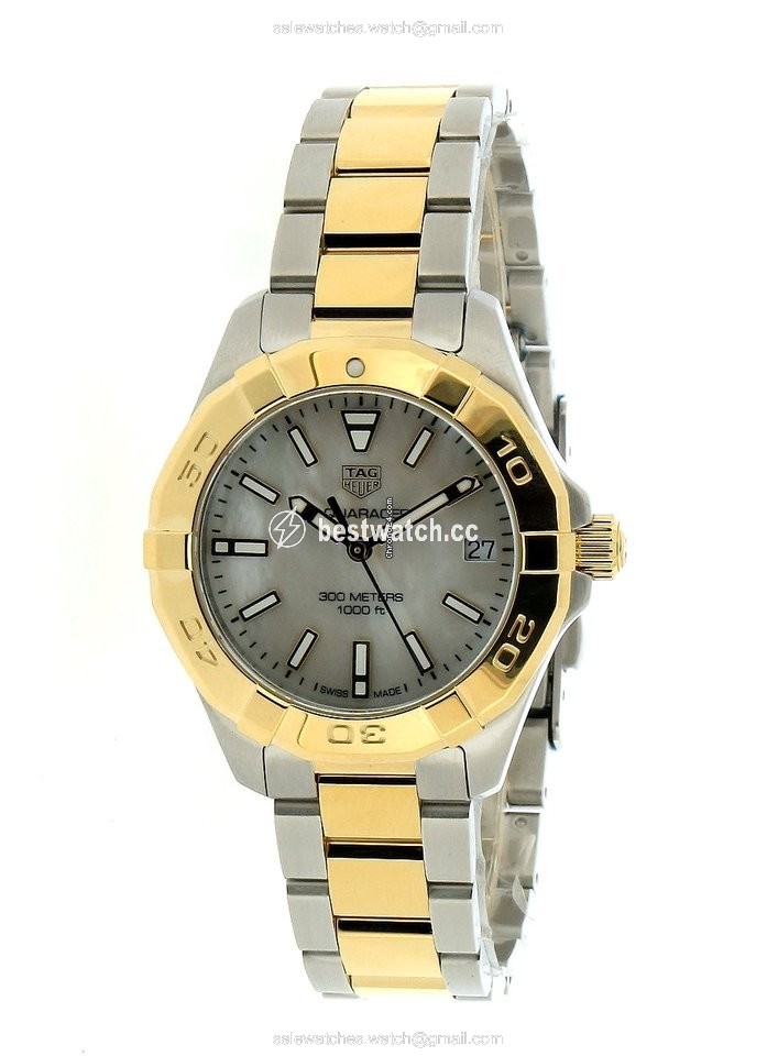 IMG_9086 TAG Heuer Aquaracer Lady Womens watch Quartz Gold Steel WBD1320.BB0320 3
