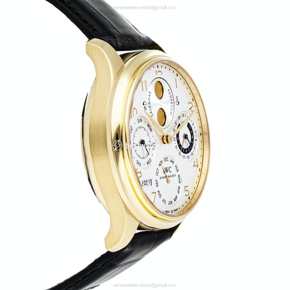 IMG_9086 IWC Portuguese Perpetual Calendar Mens watch Unisex Automatic Yellow gold IW5021-07 3