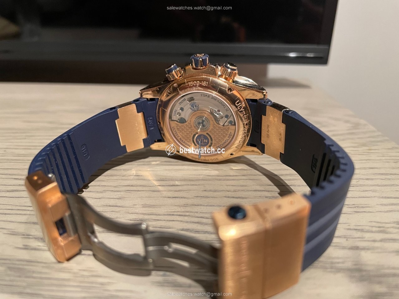 Ulysse Nardin Diver Chronograph Mens watch Unisex Automatic Rose gold 1502-151-3 93 3