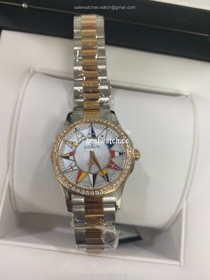 Corum Admirals Cup Womens watch Automatic Gold Steel 400.100.29 V200 BL12 3