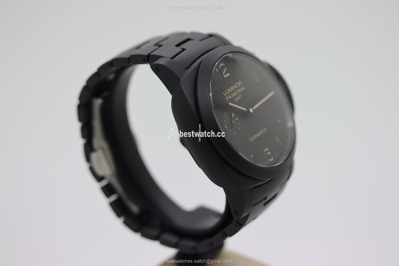IMG_9086 Panerai Luminor 1950 3 Days GMT Automatic Mens watch Unisex Automatic Ceramic PAM 00438 3
