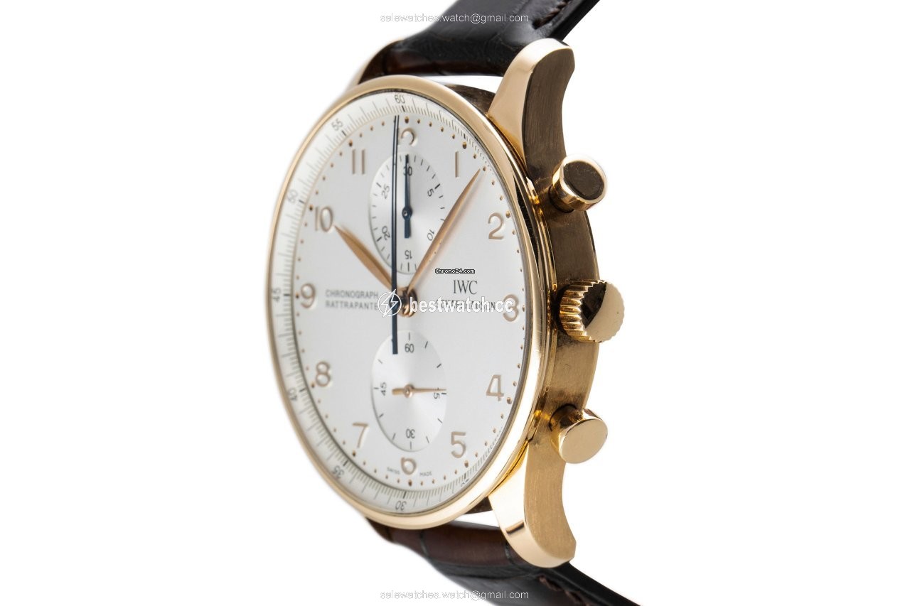 IWC Portuguese Chronograph Mens watch Unisex Manual winding Yellow gold 3712 3