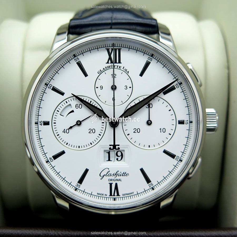 Glashutte Original Senator Chronograph Panorama Date Automatic Steel 1-37-01-05-02-33 3