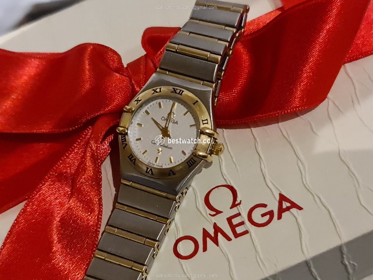 Omega Constellation Ladies Womens watch Quartz Gold Steel 1202.30.00 3