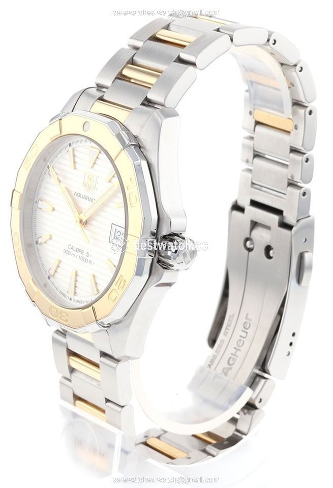 IMG_9086 TAG Heuer Aquaracer 300M Mens watch Unisex Automatic Gold Steel WAY2151.BD0912 3