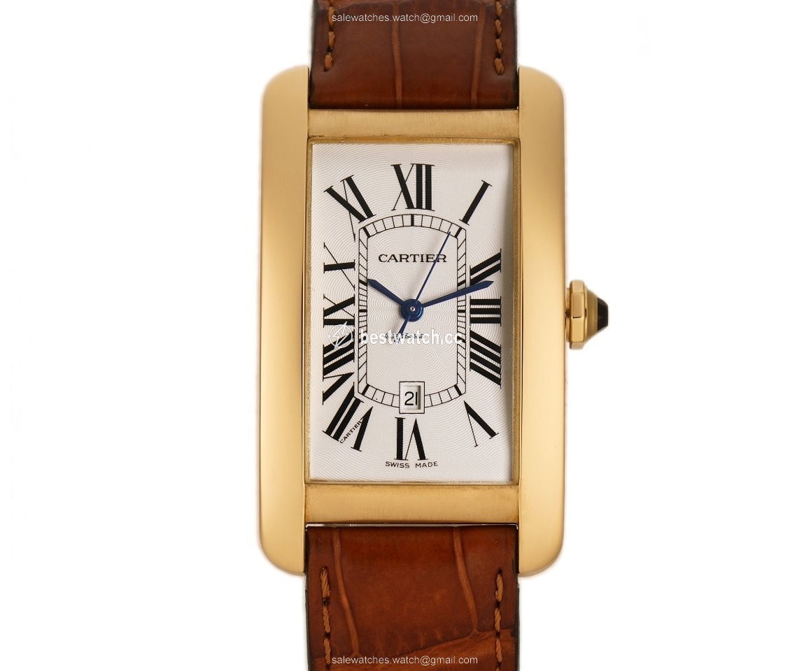 IMG_9086 Cartier Tank Americaine Automatic Yellow gold W2603156 3