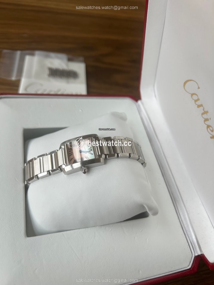 IMG_9086 Cartier Tank Francaise Womens watch Quartz Steel 2384 3