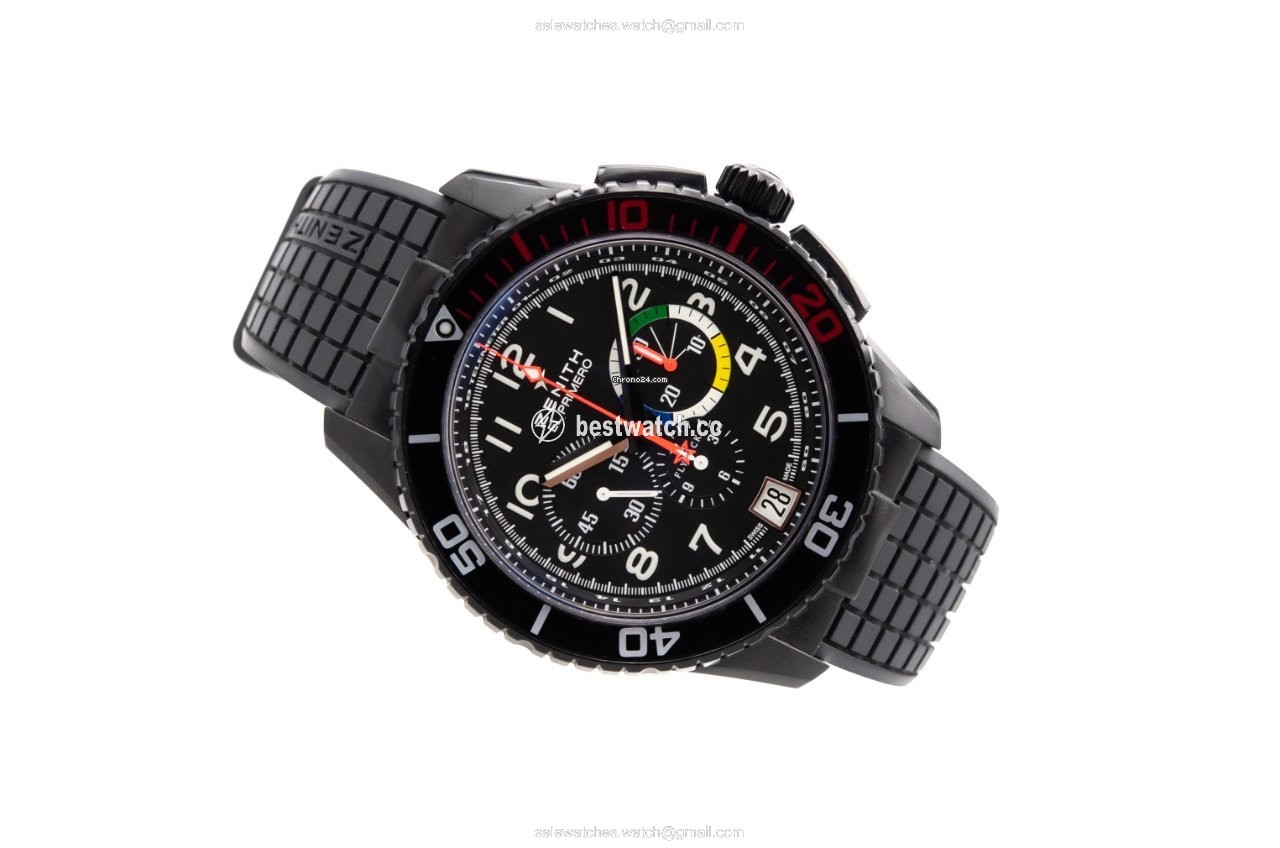 Zenith El Primero Stratos Flyback Mens watch Unisex Automatic Titanium 24.2063.405 21.R515 3