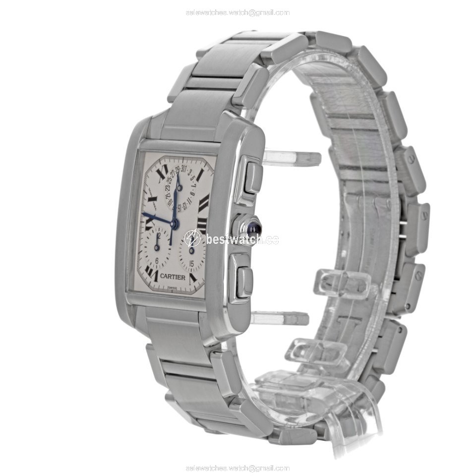 IMG_9086 Cartier Tank Francaise Mens watch Unisex Quartz Steel W51001Q3 2303 3