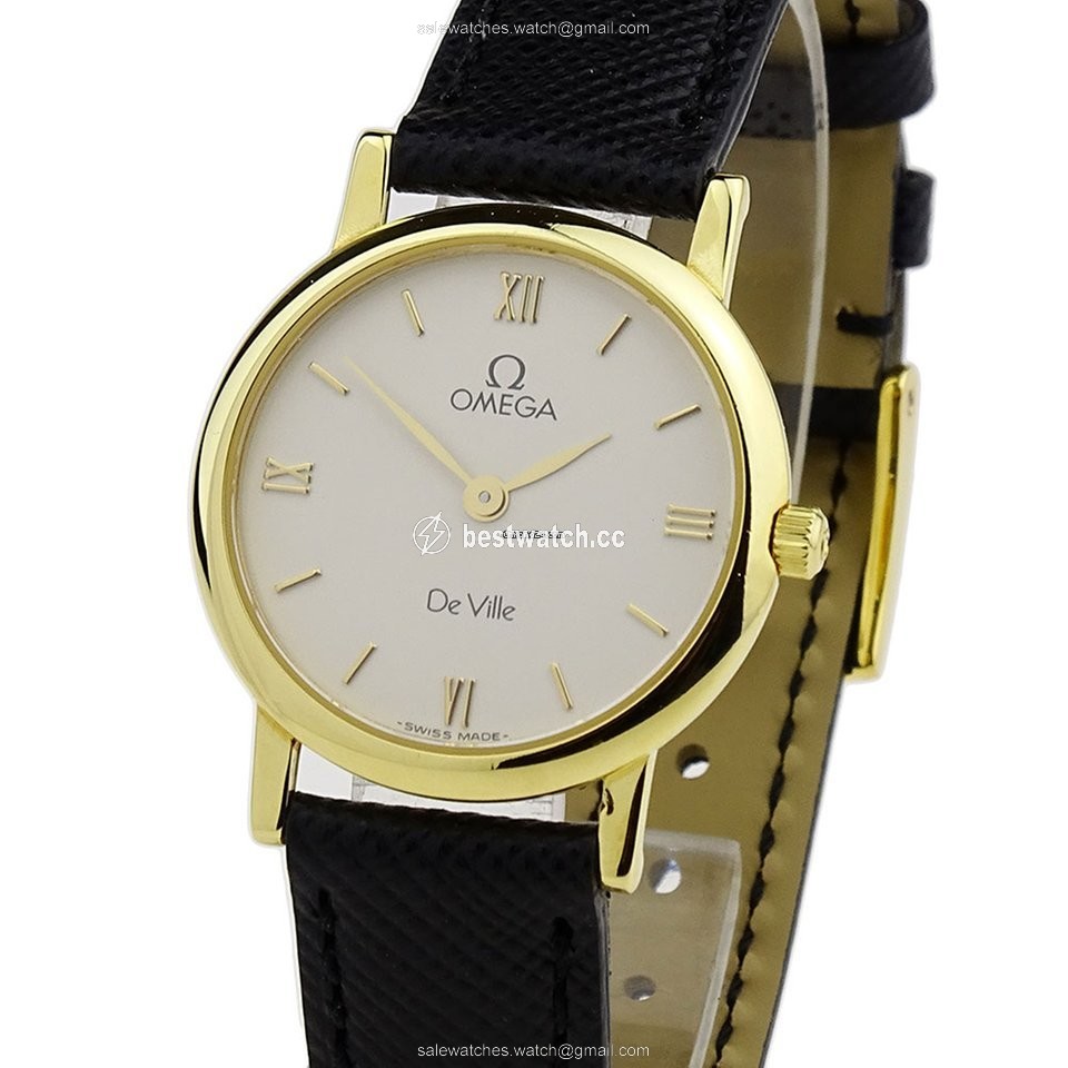 IMG_9086 Omega De Ville Womens watch Quartz Yellow gold 7350.33.01 3