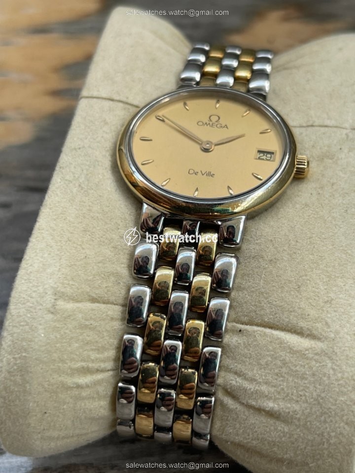 Omega De Ville Womens watch Quartz Gold Steel 796.2379 3