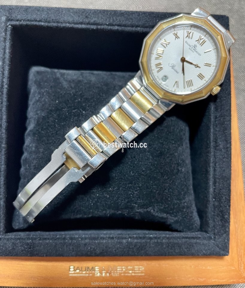 IMG_9086 Baume & Mercier Riviera Mens watch Unisex Quartz Gold Steel MVO45164 3