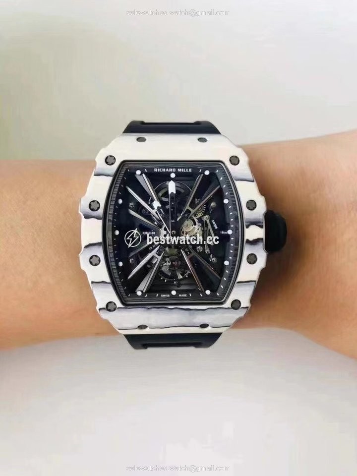 Richard Mille Mens watch Unisex Automatic Carbon Richard Mille RM 12-01 Tourbillon Quartz Tpt 3