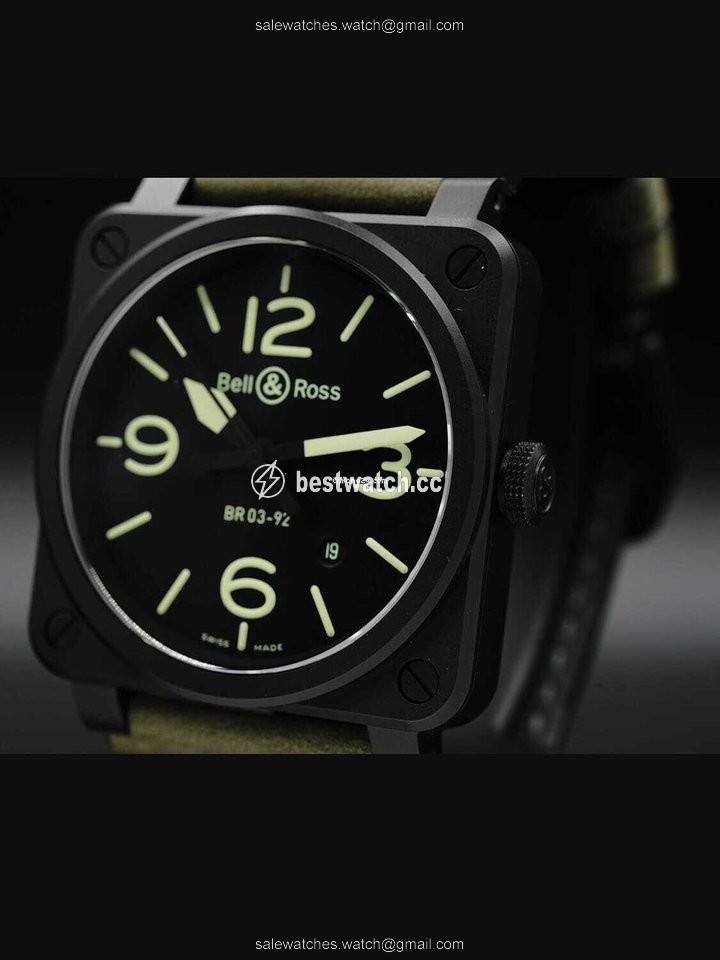 Bell & Ross BR 03-92 Ceramic Mens watch Unisex Automatic Ceramic BR0392-BL3-CE SCA 3