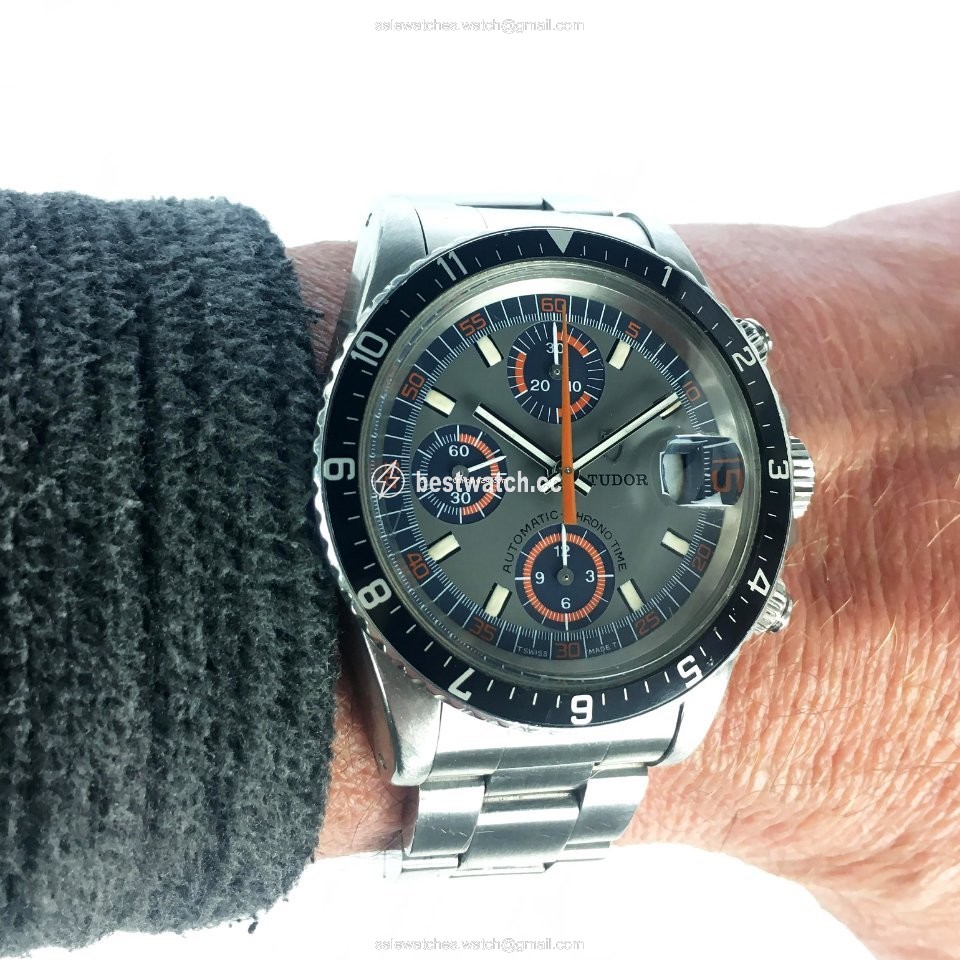 Tudor Mens watch Unisex Automatic Steel Tudor Automatic Chrono Time - Big Block Exotic Monte Carlo Dial - Square Guards - c.1978 - Reference 94210 3