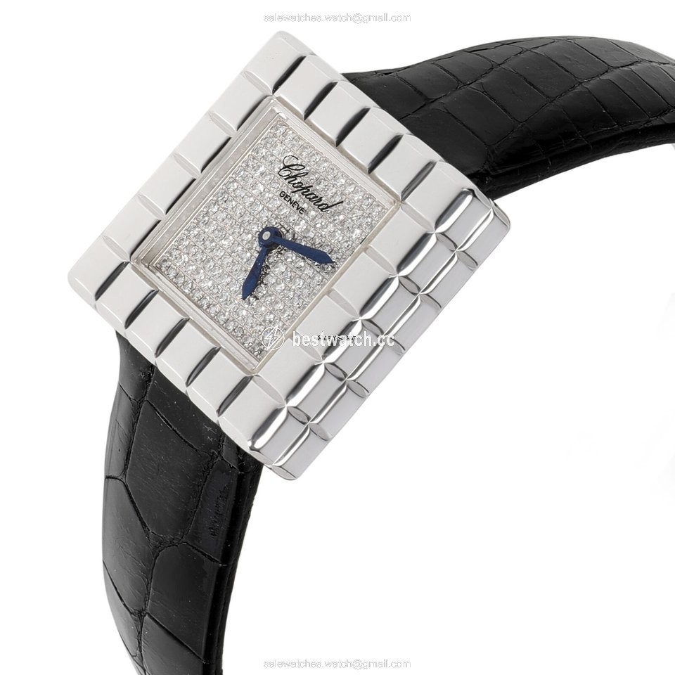 IMG_9086 Chopard Ice Cube Womens watch Quartz White gold 127407 1003 3