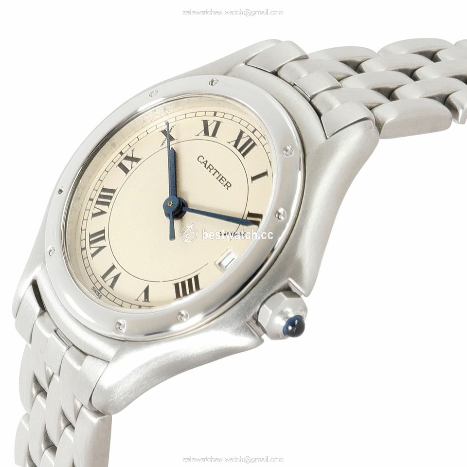 IMG_9086 Cartier Cougar Womens watch Quartz Steel 987906 3