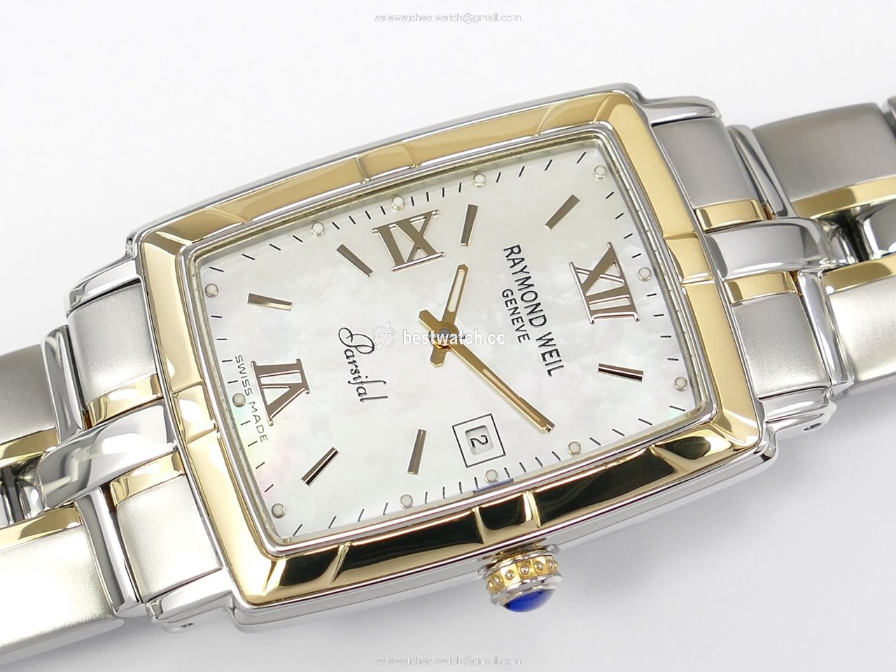 IMG_9086 Raymond Weil Parsifal Mens watch Unisex Quartz Gold Steel 9340-STG-00907 3