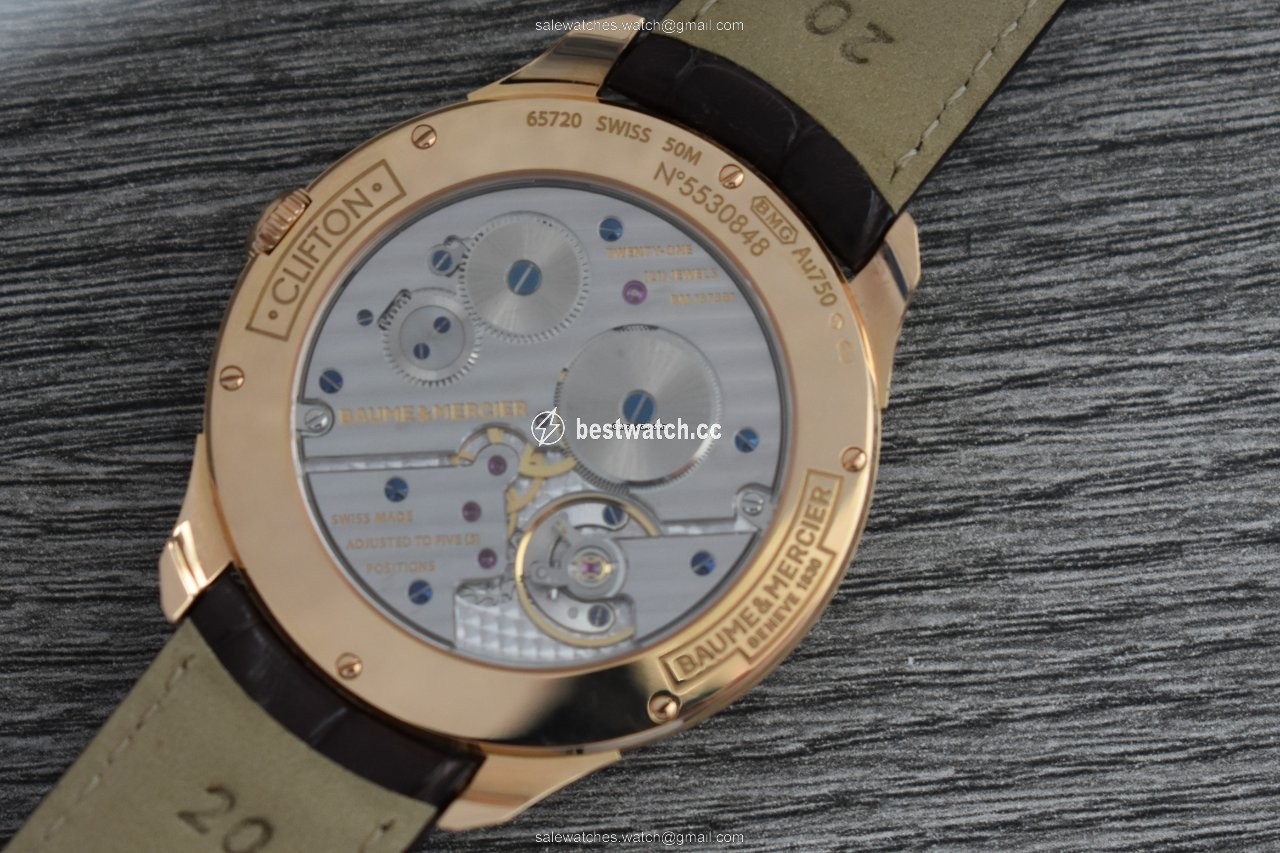 IMG_9086 Baume & Mercier Clifton Mens watch Unisex Manual winding Red gold 10060 3
